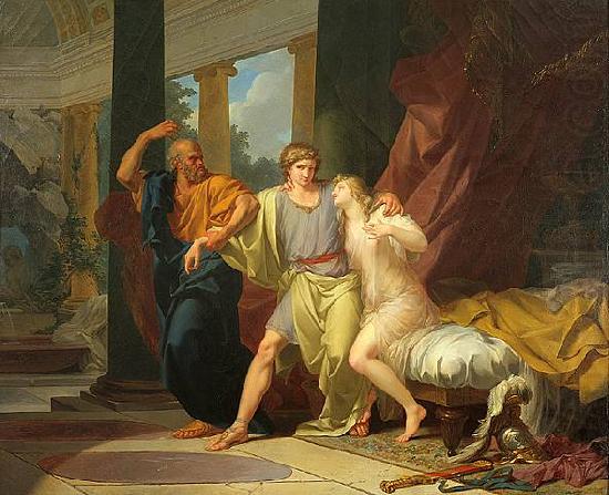 Socrates Tears Alcibiades from the Embrace of Sensual Pleasure, Baron Jean-Baptiste Regnault